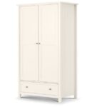 Maine 2 Door Combination Wardrobe - Surf White (JB)
