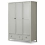 Maine 3 Door Combination Wardrobe - Dove Grey (JB)