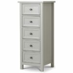 Maine 5 Drawer Tall Chest - Dove Grey (JB)