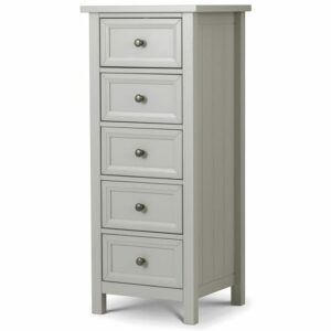 Maine 5 Drawer Tall Chest - Dove Grey (JB)