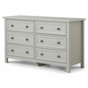 Maine 6 Drawer Wide Chest - Dove Grey (JB)
