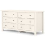 Maine 6 Drawer Wide Chest - Surf White (JB)