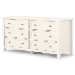 Maine 6 Drawer Wide Chest - Surf White (JB)