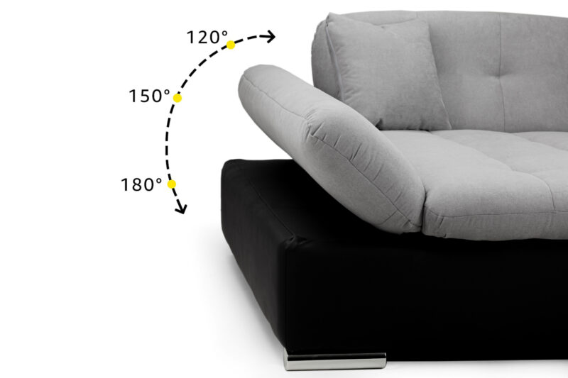 Malvi Footstool Black/Grey - Image 3
