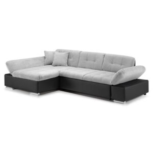 Malvi Left Hand Facing Corner Black/Grey