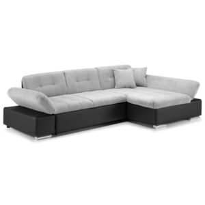 Malvi Right Hand Facing Corner Black/Grey