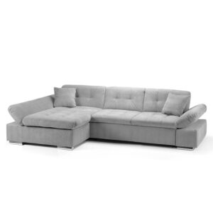 Malvi Left Hand Facing Corner Grey