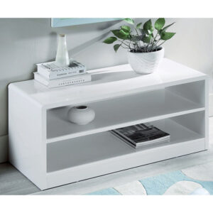 Manhattan High Gloss White Compact TV Unit (JB)