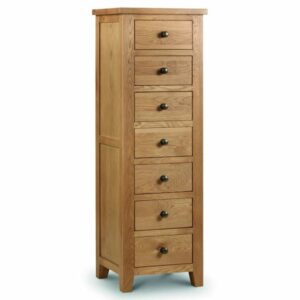 Marlborough Oak 7 Drawer Narrow Chest (JB)