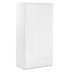 Monaco 2 Door Combination Wardrobe - White High Gloss (JB)