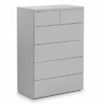 Monaco 4+2 Drawer Chest - Grey High Gloss (JB)