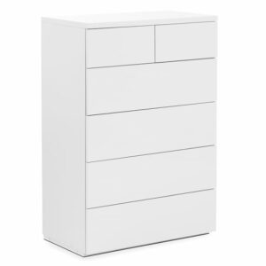 Monaco 4+2 Drawer Chest - White High Gloss (JB)