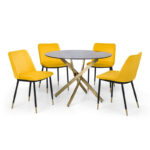 Montero & Delaunay 4 Seater Mustard Dining Set