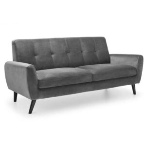 Monza 3 Seater Sofa - Grey Velvet