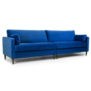 Munich 4 Seater Sofa Plush Blue
