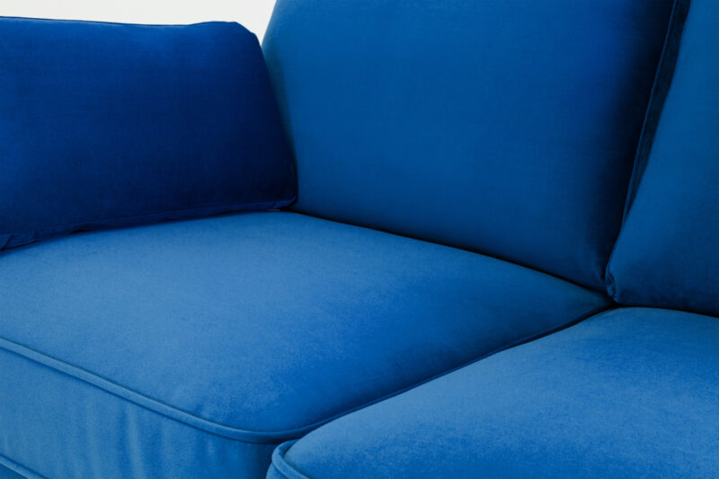 Munich 3 Seater Sofa Plush Blue - Image 3
