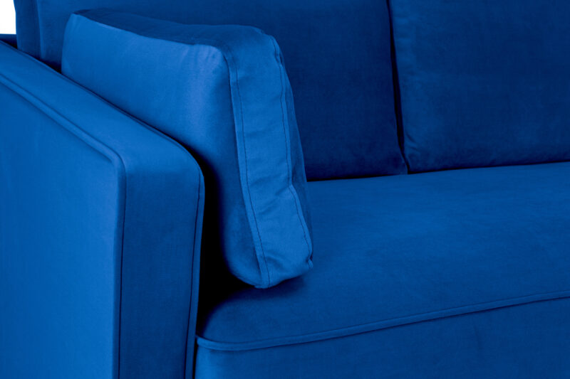 Munich 3 Seater Sofa Plush Blue - Image 4