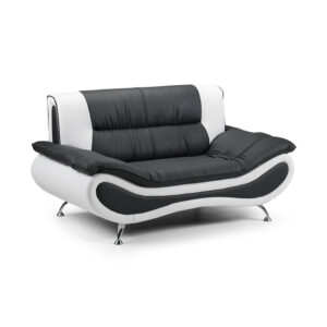 Napoli 2 Seater Sofa Black/White