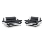 Napoli 3+2 Set Black/White