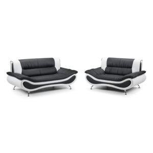Napoli 3+2 Set Black/White