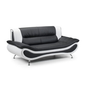 Napoli 3 Seater Sofa Black/White