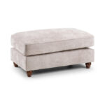 Roma Chesterfield Footstool Beige