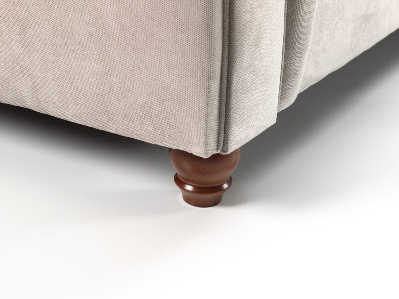 Roma Chesterfield Footstool Beige - Image 3