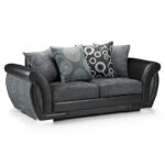 Shannon 3 Seater Sofa Black/Grey