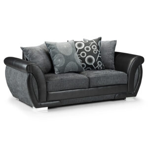 Shannon 3 Seater Sofa Black/Grey