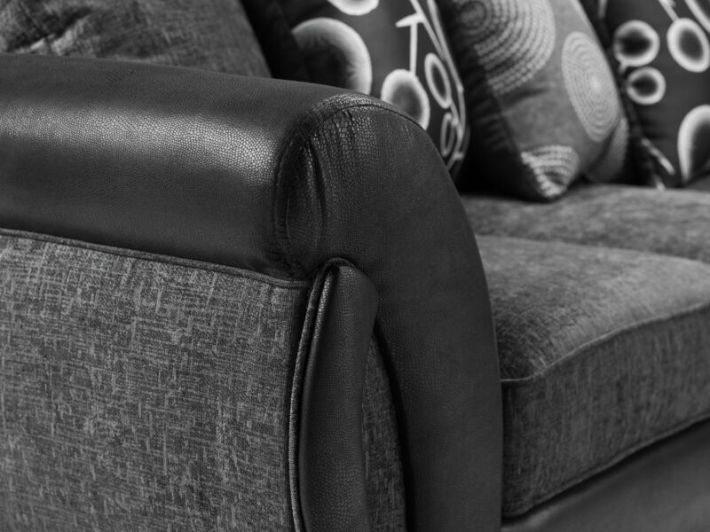 Shannon Footstool Black/Grey - Image 4