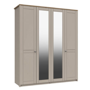 Skye 4 Door Wardrobe with 2 Mirrors