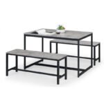 Staten 4 Seater Bench Dining Set