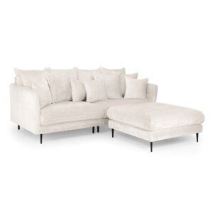Turin 3 Seater Sofa with Footstool Light Natural