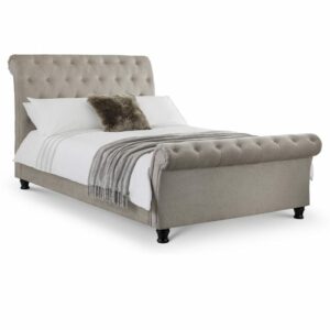 Ravello Deep Button Scroll Bed - Mink Chenille (JB)