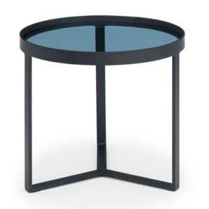 Loft Lamp Table - Smoked Glass