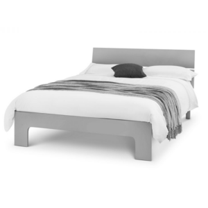 Manhattan High Gloss Bed - Grey