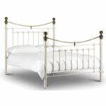Victoria Bed - Stone White & Brass (JB)
