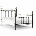 Victoria Bed - Satin Black & Brass (JB)