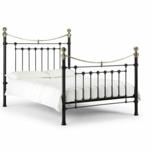 Victoria Bed - Satin Black & Brass (JB)