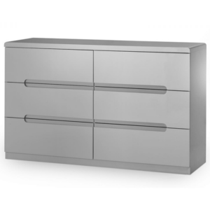 Manhattan 6 Drawer Wide Chest - Grey