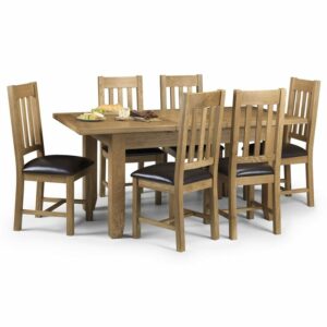 Astoria Extending Oak Dining Table With 6 Chairs (JB)