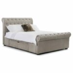 Ravello Storage Bed with 2 Drawers - Mink Chenille (JB)