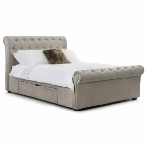 Ravello Storage Bed with 2 Drawers - Mink Chenille (JB)
