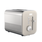 Breville High Gloss 2 Slice Toaster VTT967 - Cream & Stainless Steel