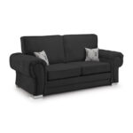 Verona Fullback 3 Seater Sofa Black