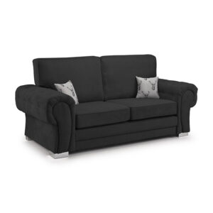 Verona Fullback 3 Seater Sofa Black