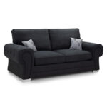 Verona Fullback 3 Seater Sofabed Black