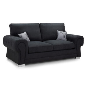 Verona Fullback 3 Seater Sofabed Black
