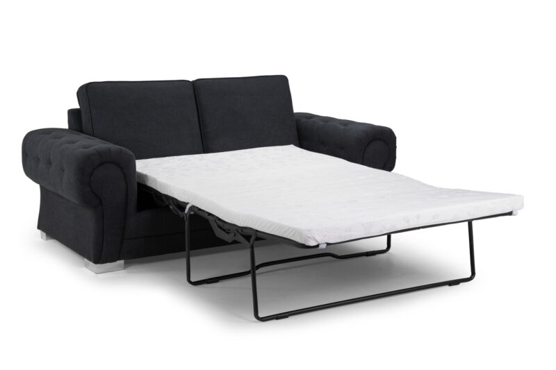 Verona Fullback 3 Seater Sofabed Black - Image 3