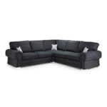 Verona Fullback Large Corner Sofabed Black